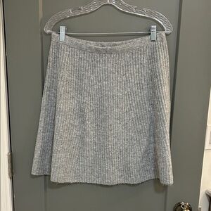 Bluivy Gray A-Line Ribbed Skirt